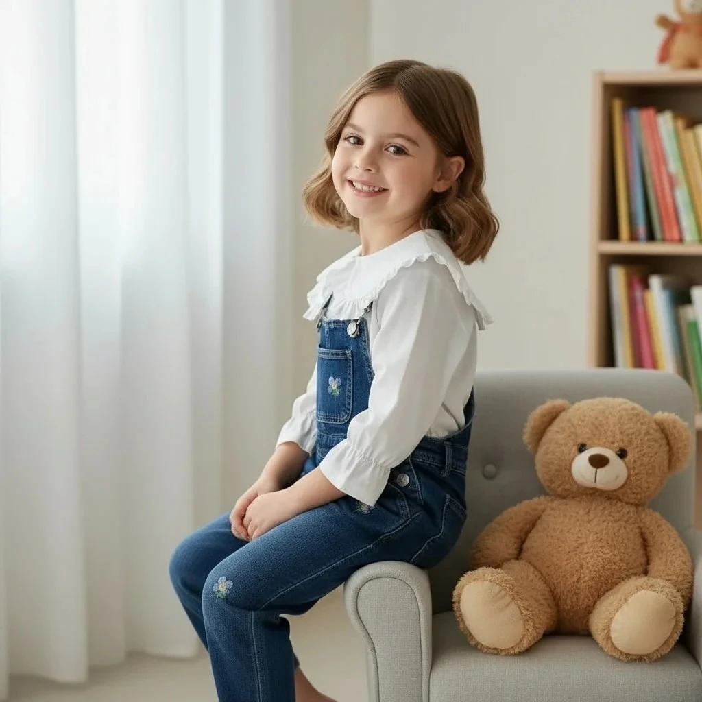 Beyaz Yakası Fırfırlı Body - Lucky Baby Kids Butik