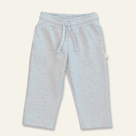 Erkek Bebek Cepli Örme Pantolon - Gri