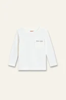 Erkek Çocuk Baskılı Uzun Kol T-shirt -Ekru