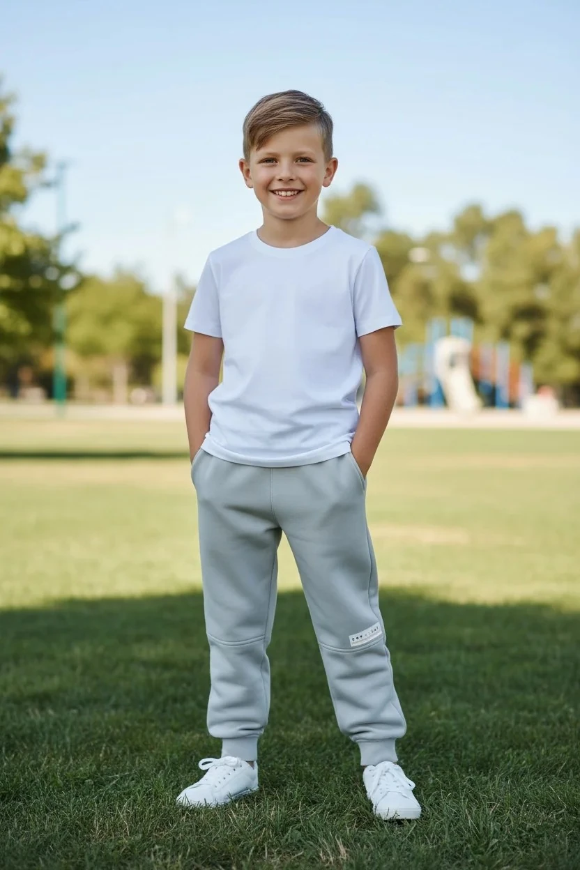 Erkek Çocuk Ribanalı Paça Fırçalı Tek Alt - Görsel 4