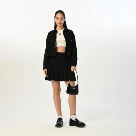 Gabardin Siyah Ceket Etek Takım