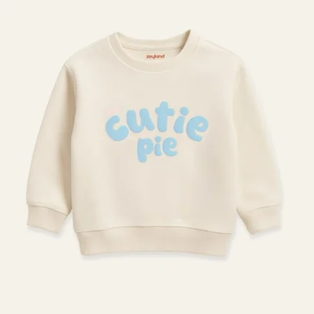 Kız Çocuk Kabartma Baskılı Sweatshirt