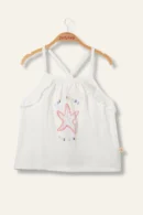 Kız Çocuk Paradise Baskılı Askılı T-Shirt