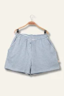 Kız Çocuk Penye Çizgili Kısa Şort