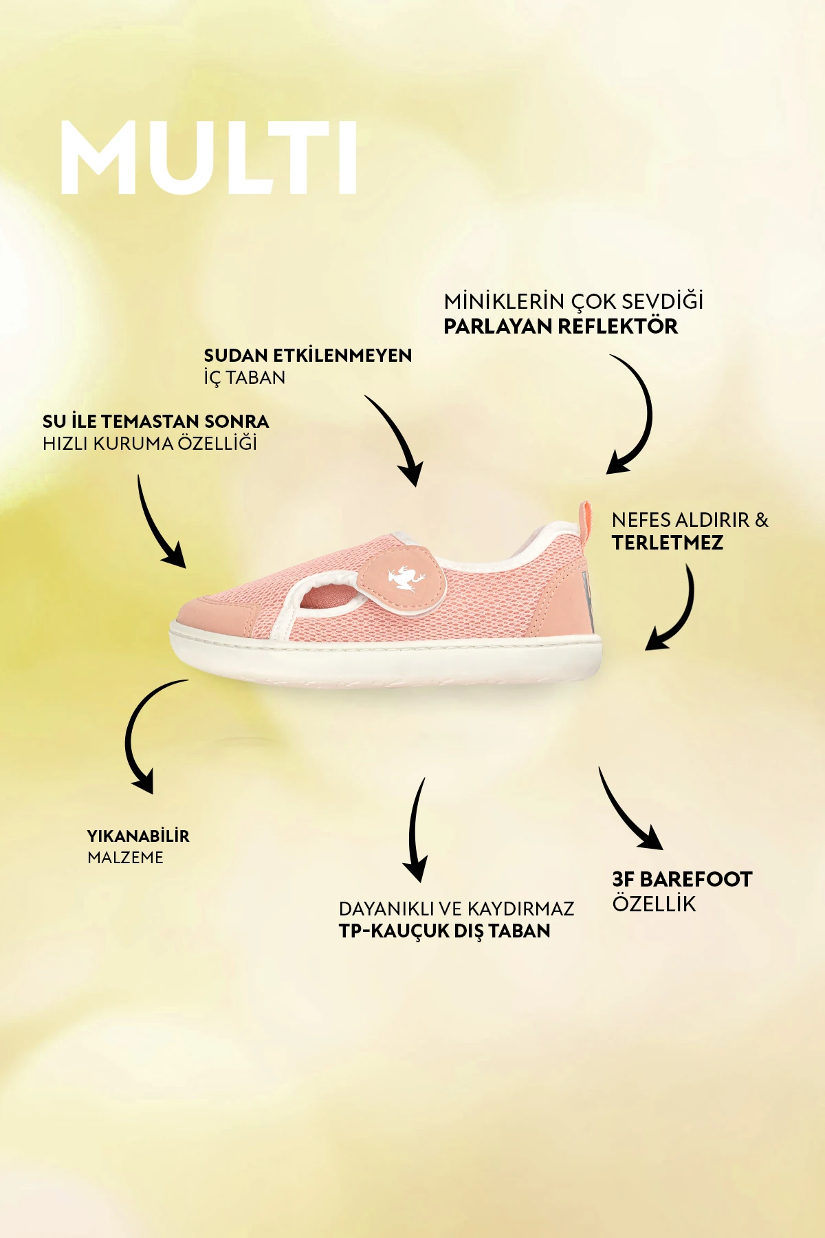Multi Lacivert Mix Barefoot Çocuk Ayakkabı - Lucky Baby Kids Butik