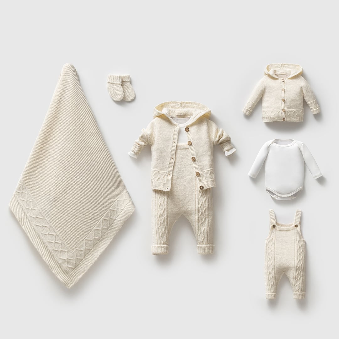 UNISEX 0-3 AY BAKLAVA DESEN SALOPETLİ 5Lİ SET - Lucky Baby Kids Butik