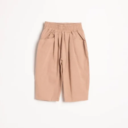 Kız Çocuk Açık Kahve Müslin Pantolon