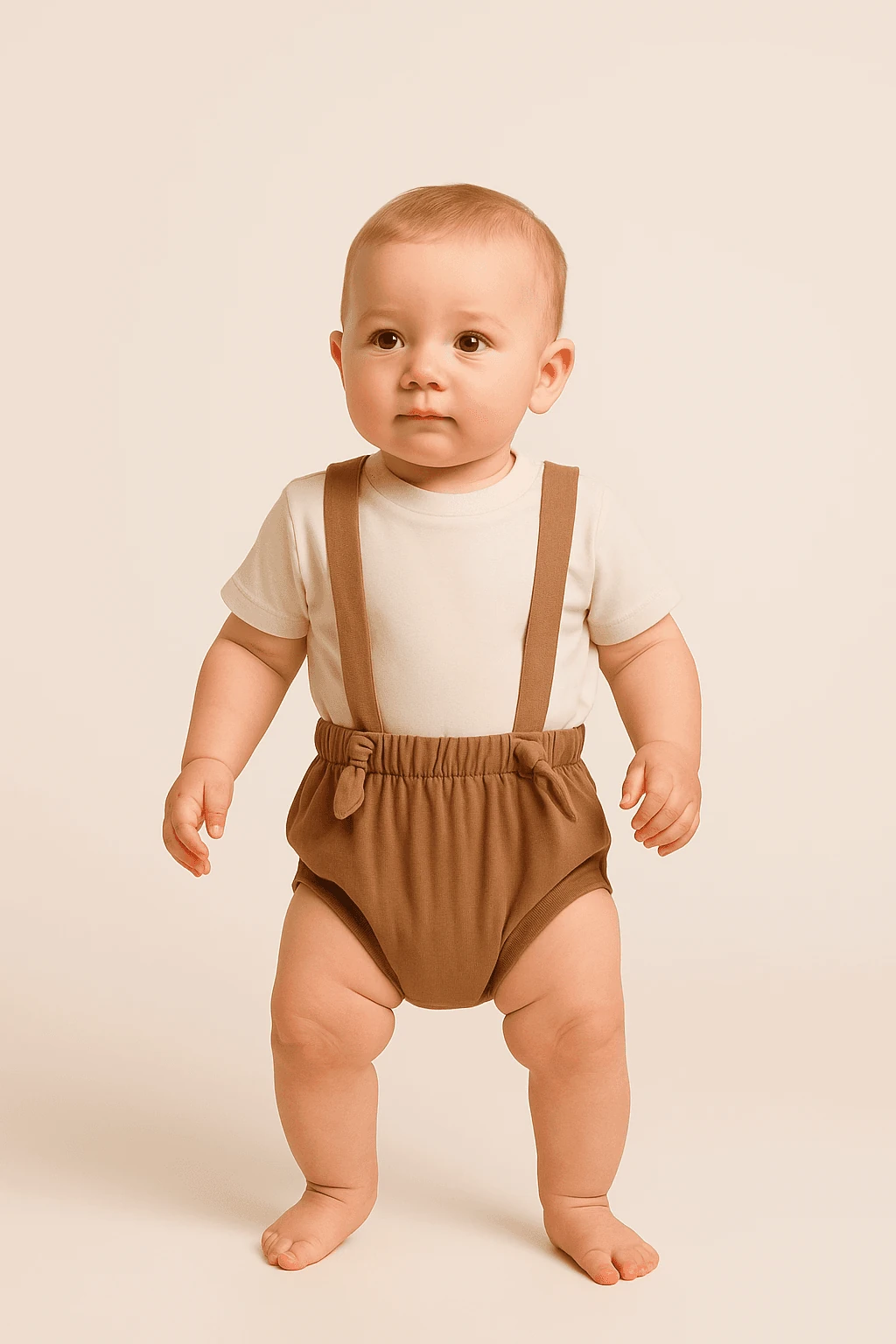 Zıbınlı Kahve Şort Takım - Lucky Baby Kids Butik