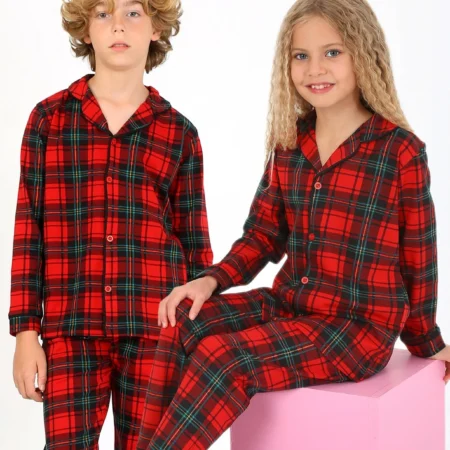Yeni Yıl Baskılı Unisex Pijama Takımı